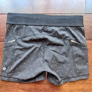 Women's Lululemon Black Polka Dot Shorts